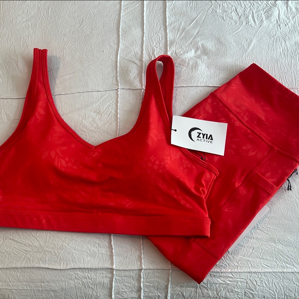 Zyia Active hot coral Sports Bra
Leggings also available